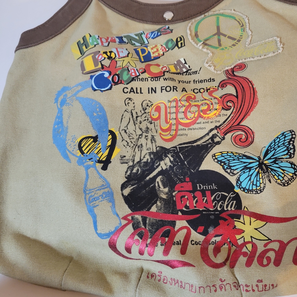 Coca cola Colorful Graphic Women's Tote Bag Limited Edition Vintage. - Picture 2 of 7
